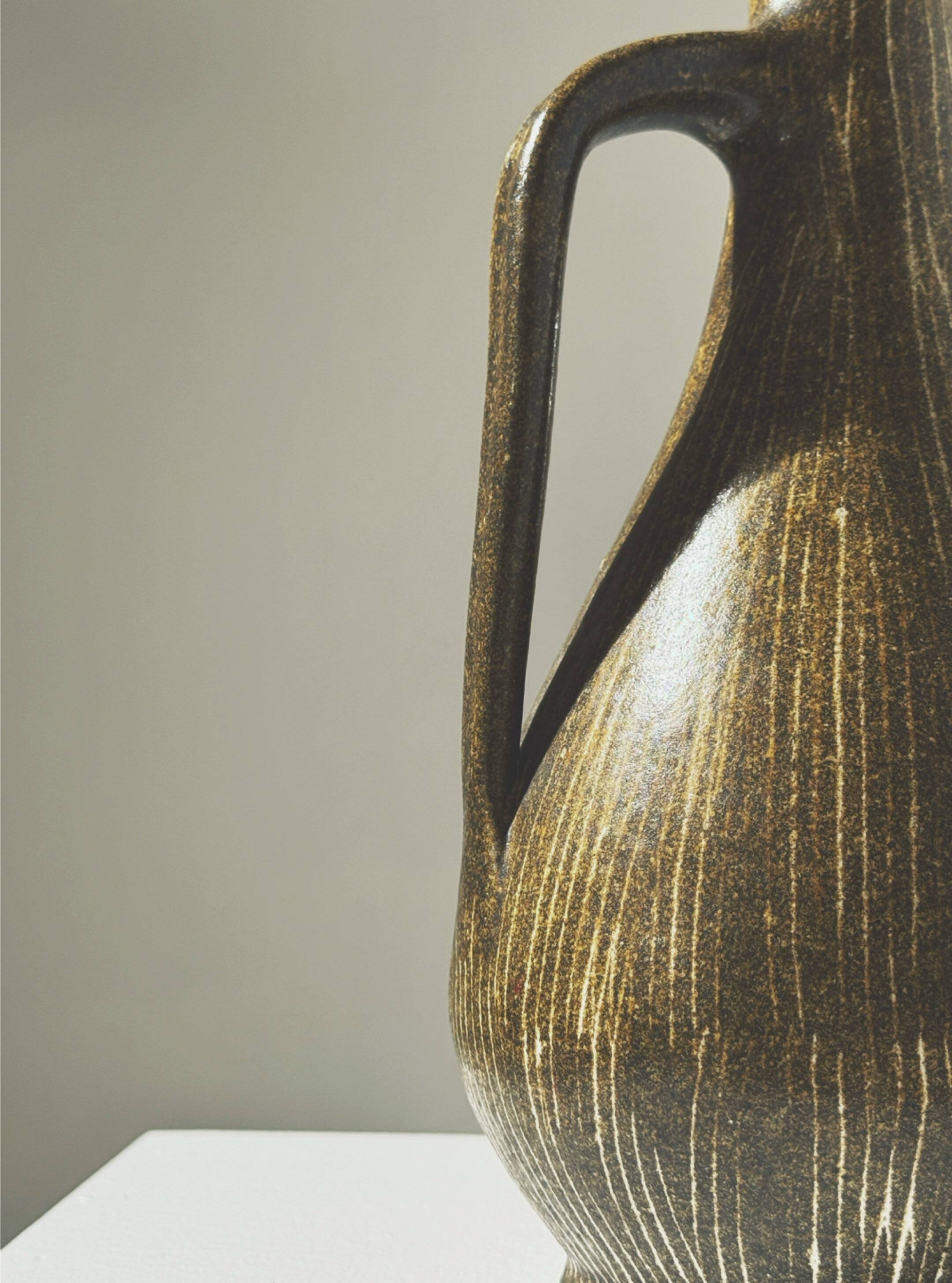 Ceramic jug by the Accolay potters