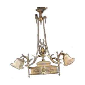 Lustre en bronze style Louis XVI