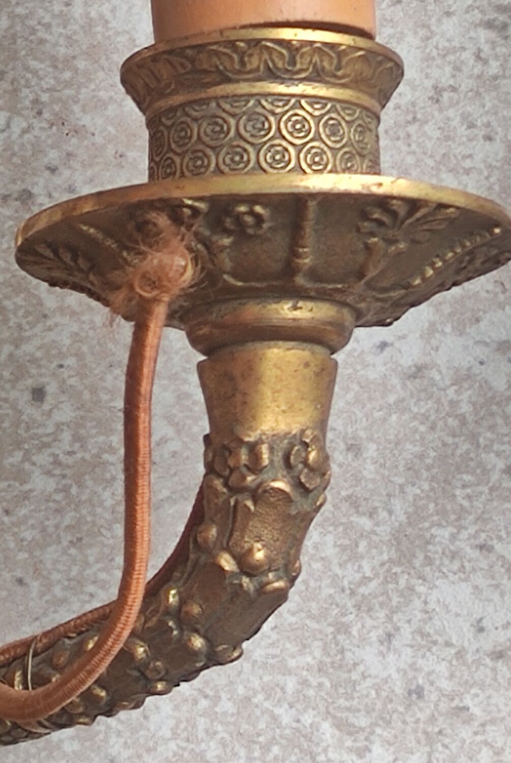 Pair of old bronze sconces