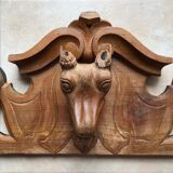 Ibex wooden pediment