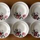 6 antique deep plates in faience from badonviller