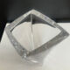 Asymmetrical crystal vase from Sèvres, 1970s.