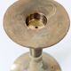 Pair of Midcentury brass candlesticks, flared shape.