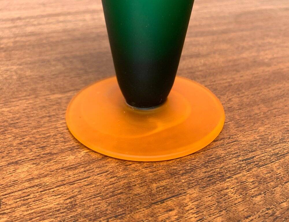 Glass vase from the Italian Satinato series attributed to Carlo Moretti, 1970s.