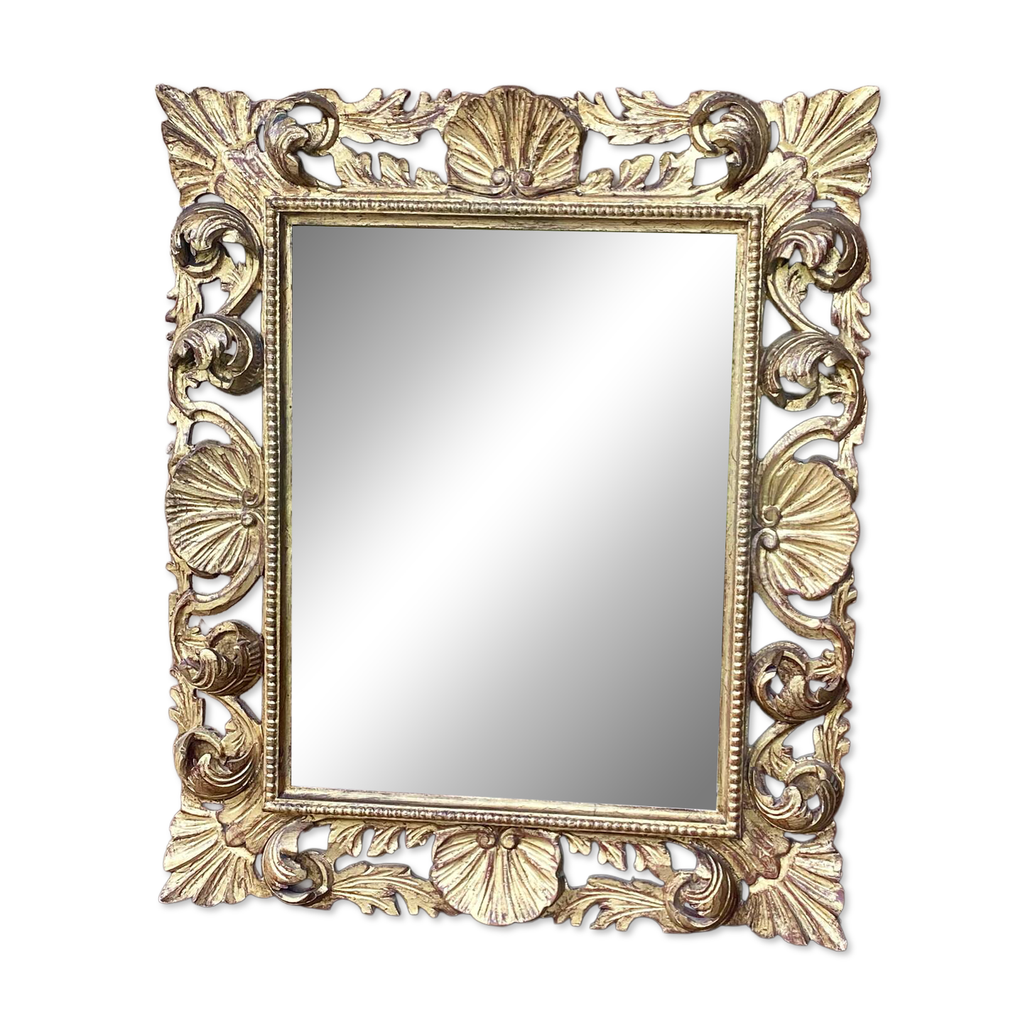 Antique mirror in carved wood