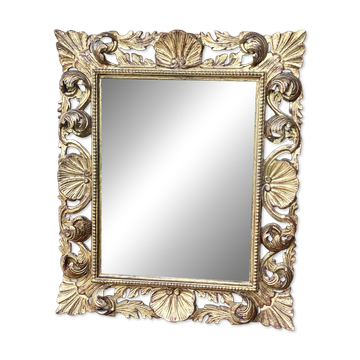 Miroir ancien en bois sculpté