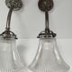 Pair of bronze and glass sconces  1900