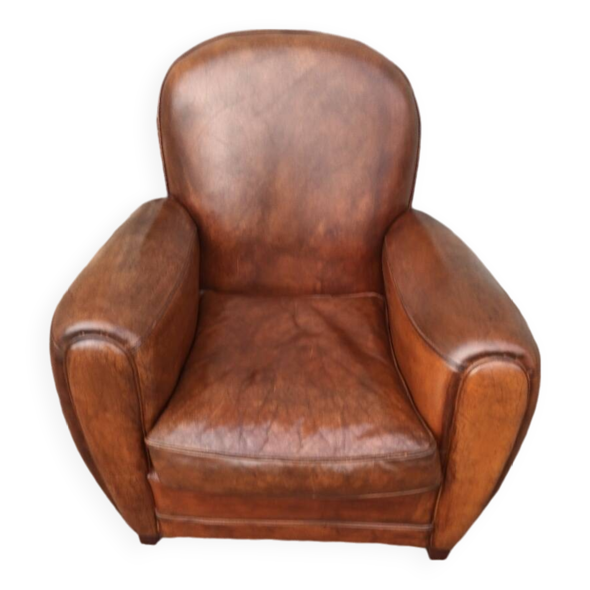 Leather club chair