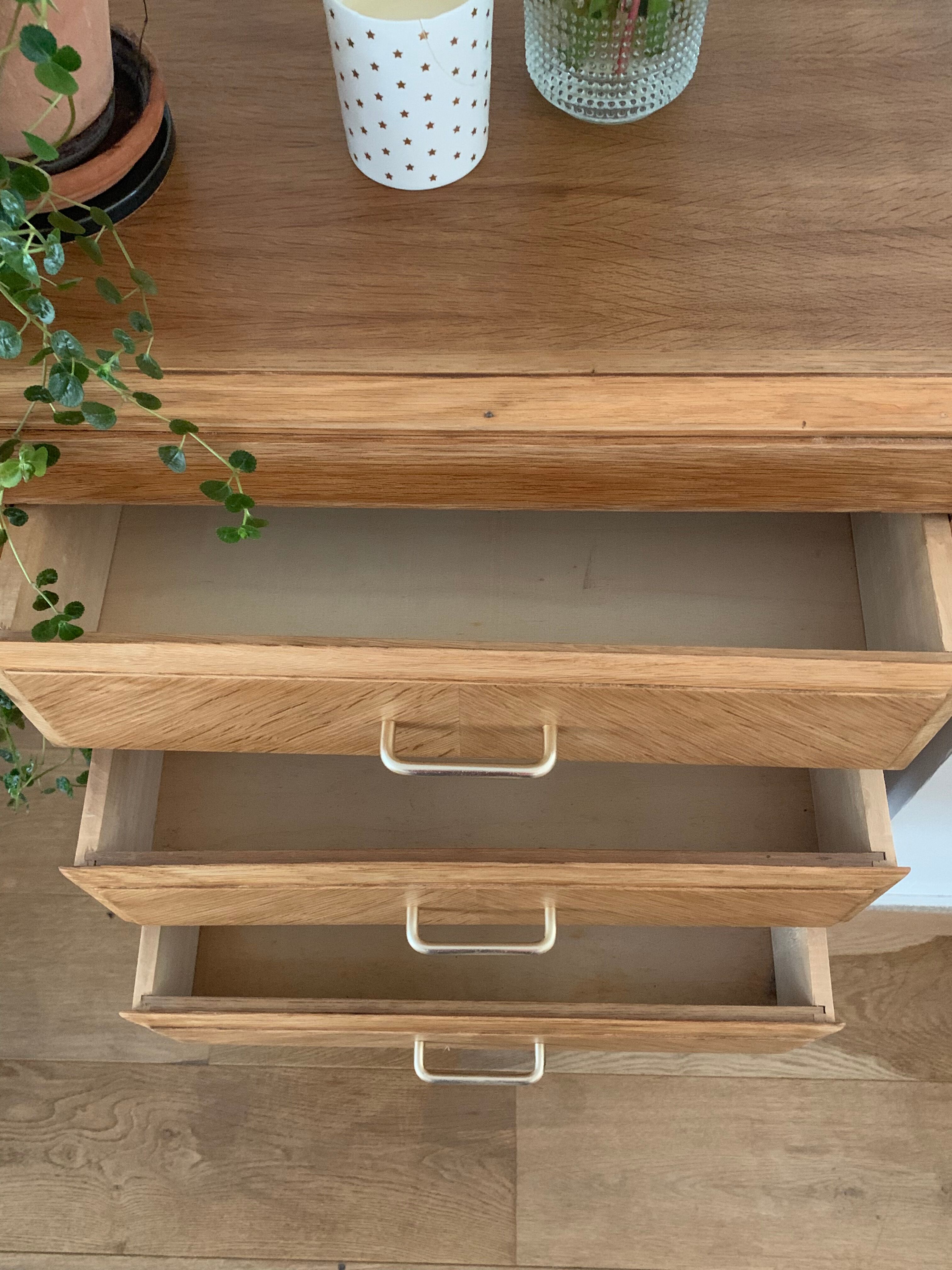Vintage oak chiffonier
