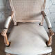 Armchair in white ceruse wood Louis XV style