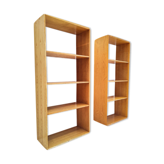 Pair of Mid Century Wooden Book Shelves