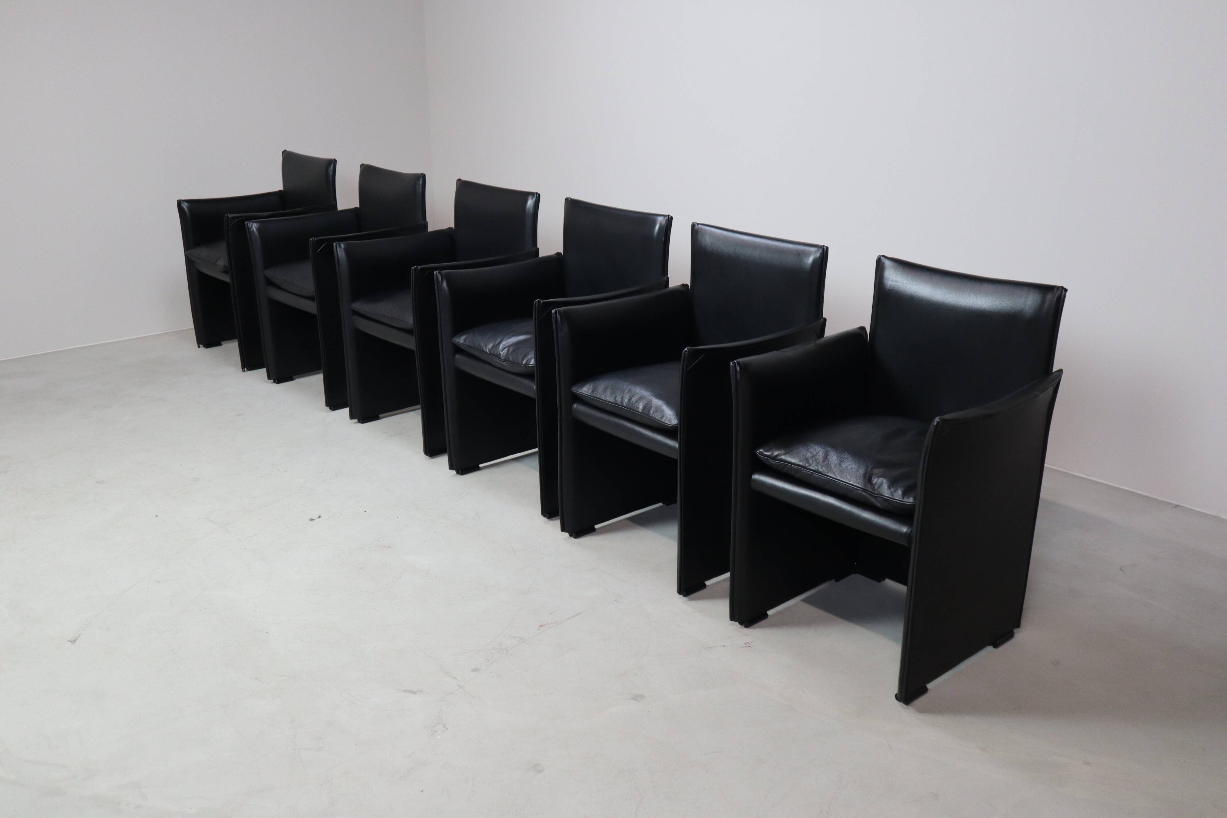 Set of six  Break 401 armchairs by Mario Bellini for Cassina