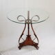 Painted side table in steel, effect trompe l'oeil
