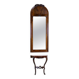 Set of Antique Louis Philippe Mirror and Console Table, 1890s