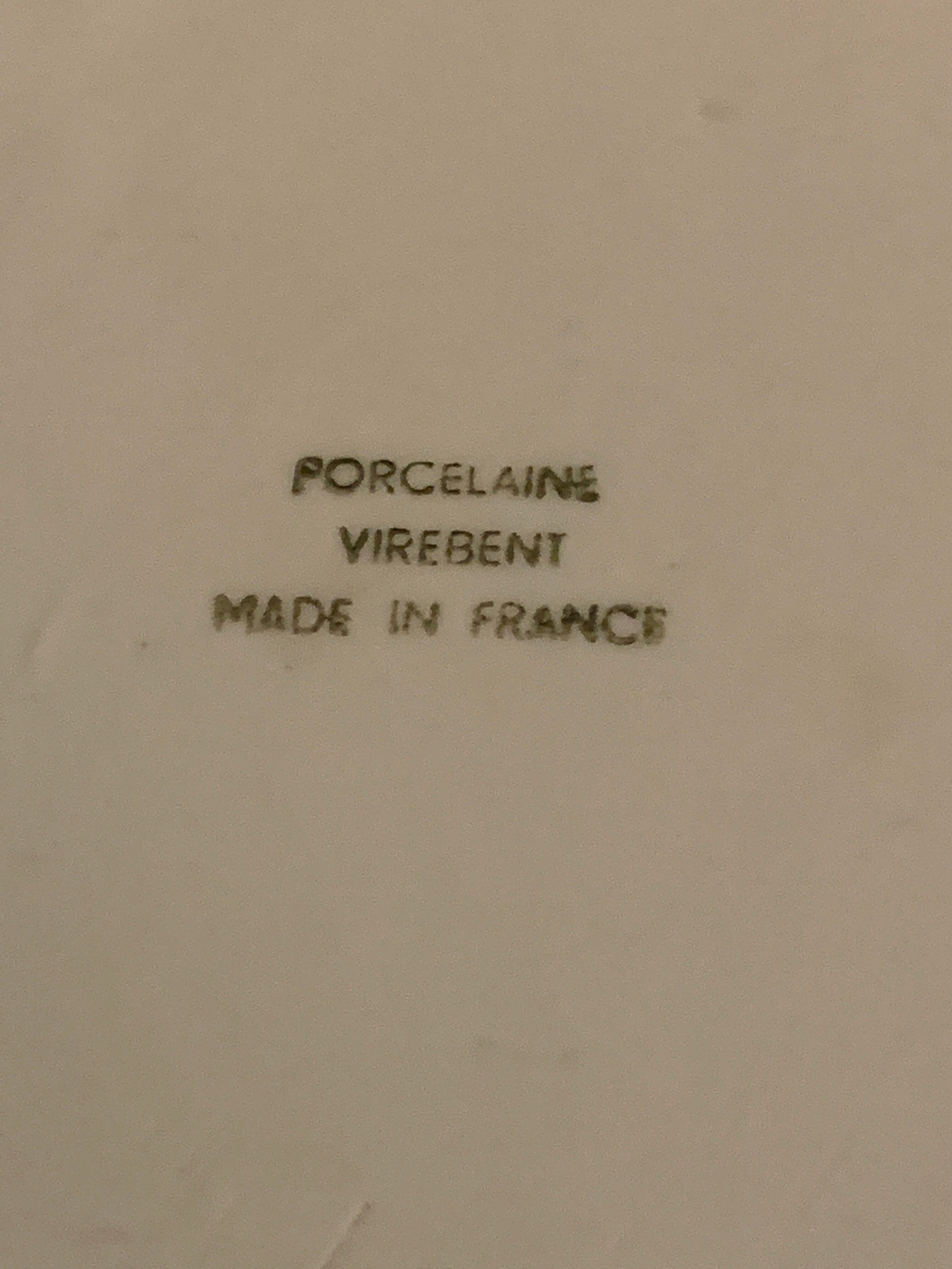 Ball lamp foot, in white porcelain Virebent, 1970