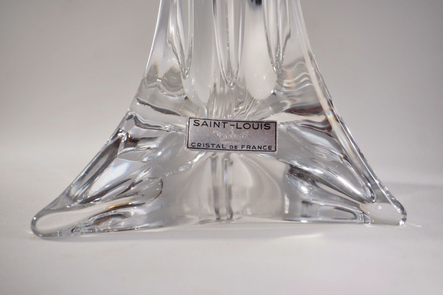 Lampe en cristal Saint Louis, signée, années 1950 environ, française