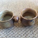 Series of 3 sandstone cups