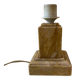 Vintage art deco beige marble lamp base