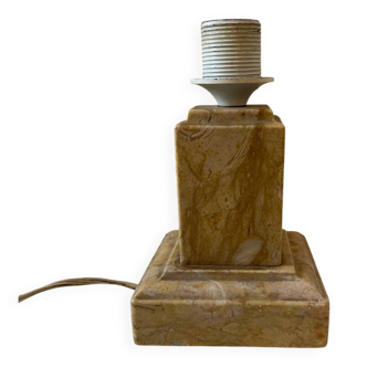 Vintage art deco beige marble lamp base