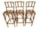 Set de 3 tabourets de bar en Rotin années 60