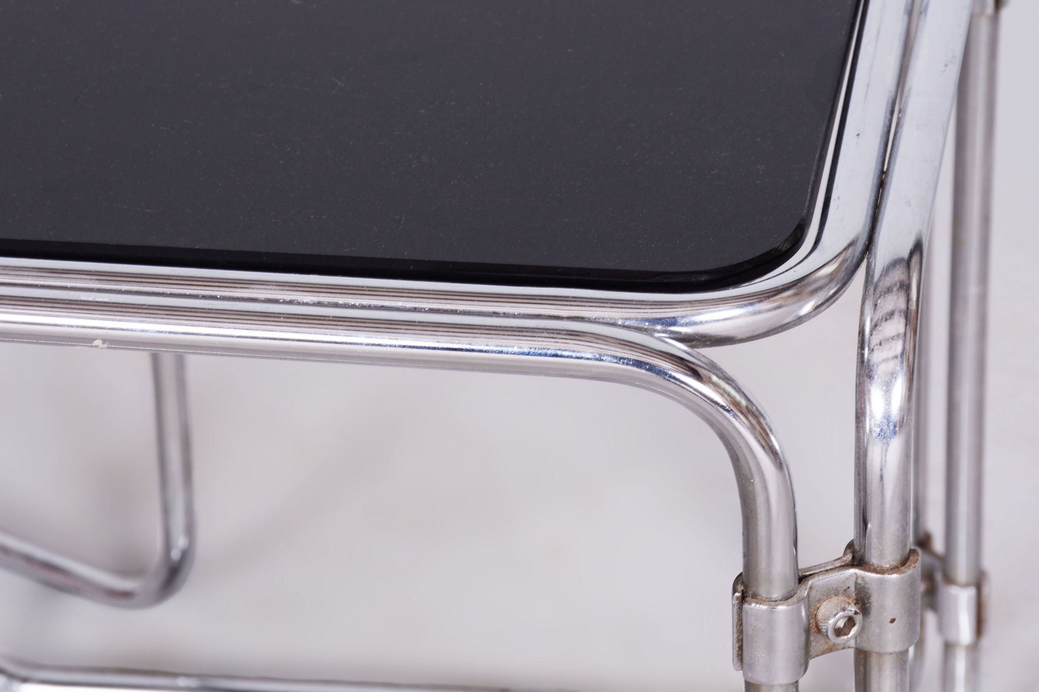 Restored Nesting Tables, Chrome-Plated Steel, Opaxit Glass, Czechia, 1960s