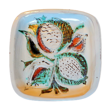 Old vintage ceramic dish Vallauris 50s 60s
