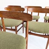 Ensemble de 6 chaises de salle à manger style années 60