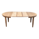 Renovated round Art Deco dining table, extendable, made of solid oak, 210cm.