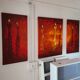 Triptych painting