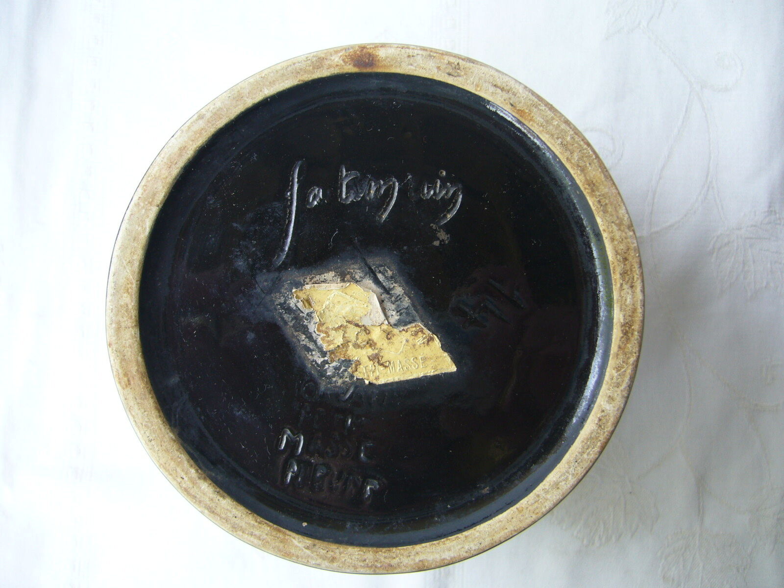 Vintage ceramic pot cover Morvan Petit Masse