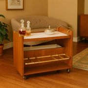 Vintage kitchen sideboard in laminate and walnut veneer, 1970s design.