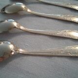 Box 6 small spoons, golden gold fin, style Louis XV