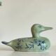 Vintage Blue Ceramic Duck