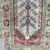 Vintage Turkish Kayseri carpet in silk and cotton 106x61 cm