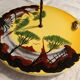 Cheese platter vallauris a. ferlay 28cm - yellow cicada - 1960 - gra