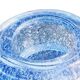 Small blue bubble glass vase