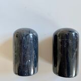 Vintage black marble salt and pepper shaker