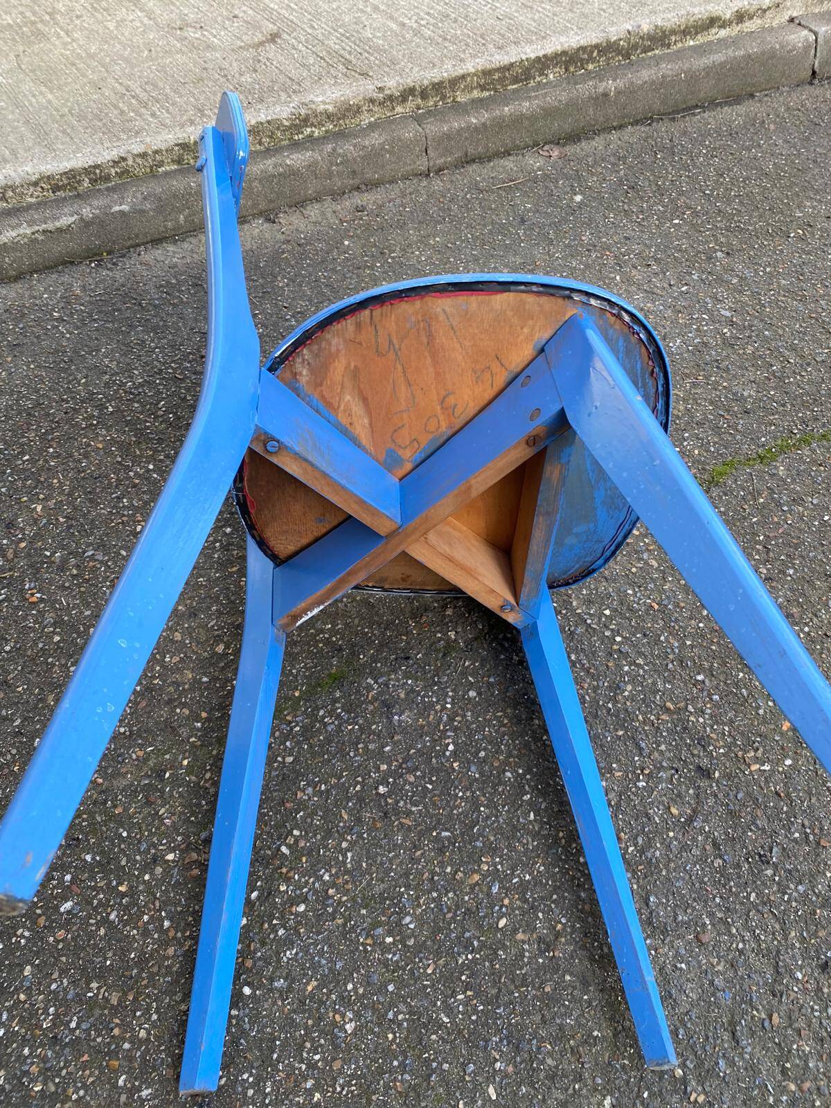Blue bistro chair