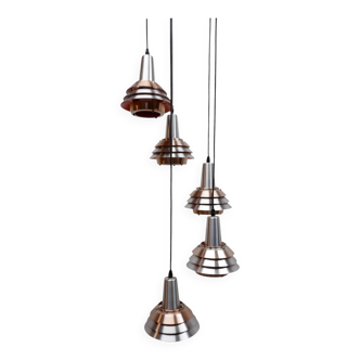 Lakro Amstelveen cascade pendant lamp, 1970s