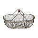 Basket in metal and old wood