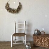 Small 50s straw chair revamped