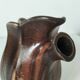 Vintage Belgian ceramic sculptural pitcher in chocolate brown.