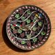 Byzantine bowl G. Halkides in cloisonné enamel on bronze & copper with peacock motif