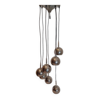 Lampe cascade chromée années 60