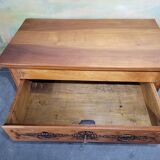 Louis XV low chest of drawers in solid cherry wood