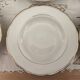 Set of 6 deep plates in fine porcelain from Bohemia with a gold rim.
