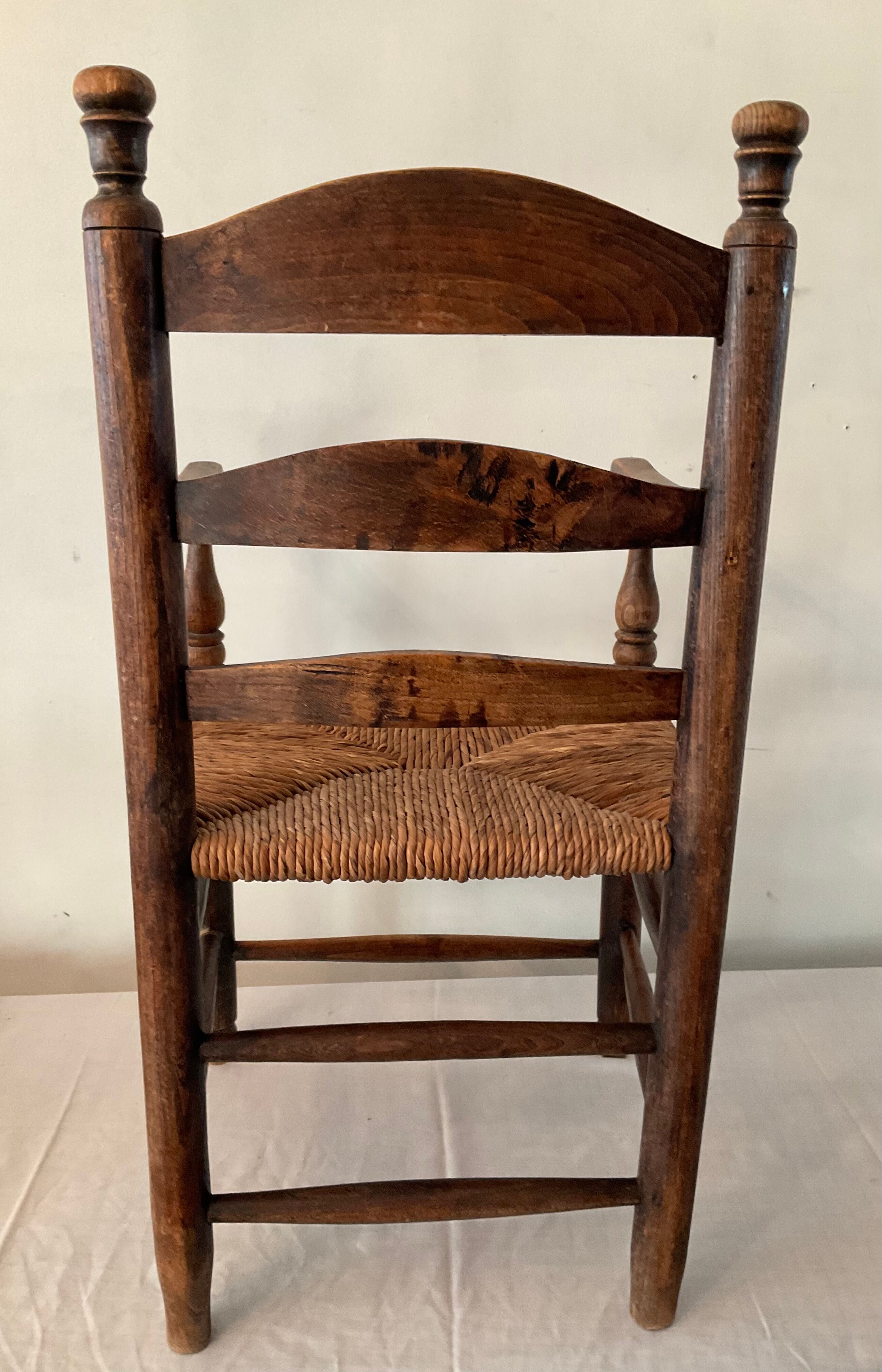 Vintage straw children's chair