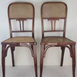 Chaises Art Nouveau en bois courbé (*2)