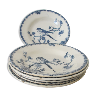 Ensemble de 6 assiettes creuses Gien