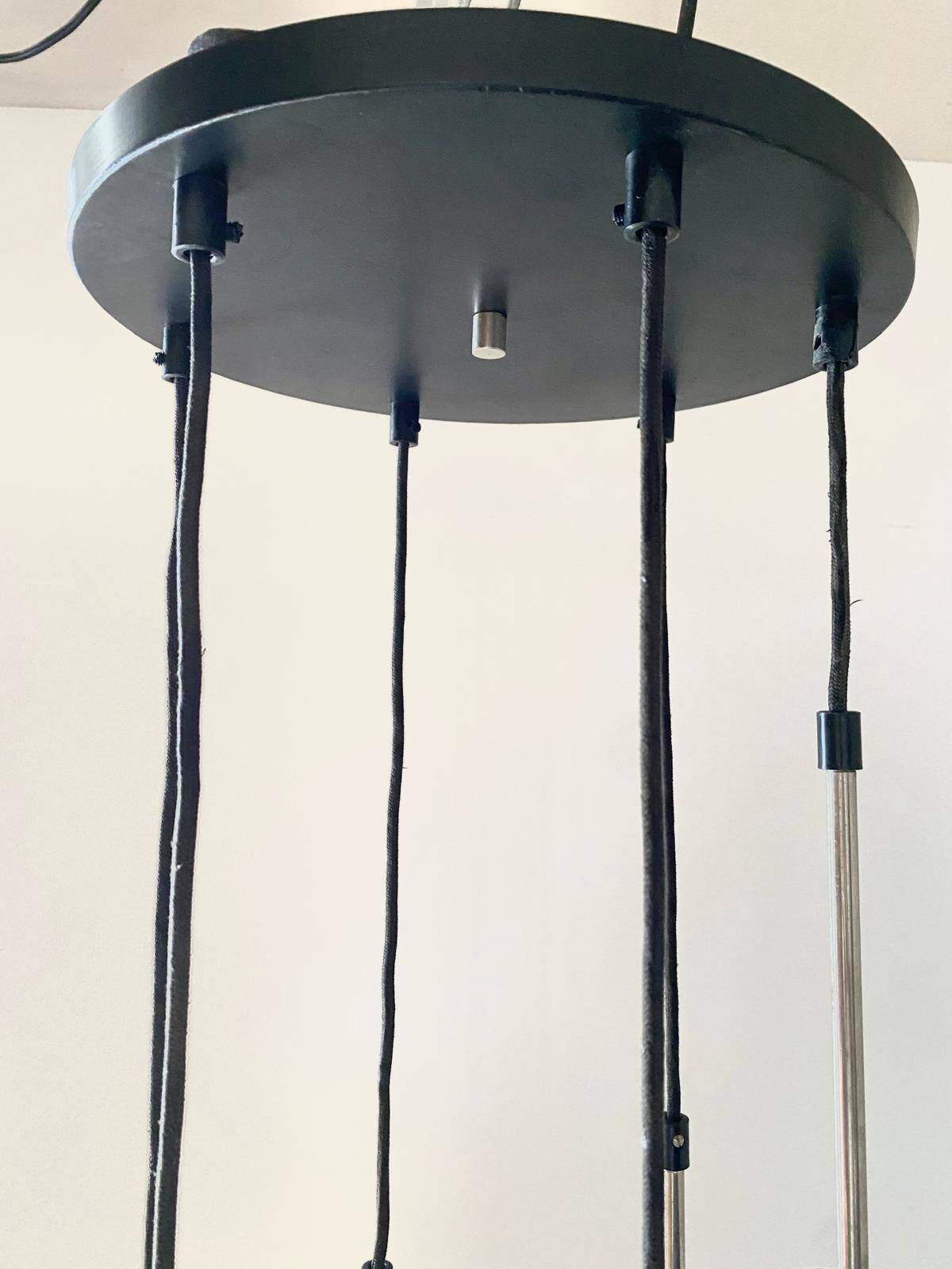Lustre italien moderne en cascade du milieu du siècle